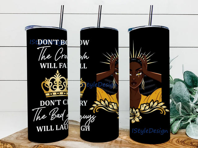 Black Women tumbler PNG, Beautiful Black Girl 20 oz Skinny Digital Design Instant Download Sublimation iStyleDesign 