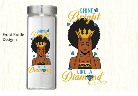 Black women water tracker svg, water tracker, Goal marked water tracker SVG Paper Switch 