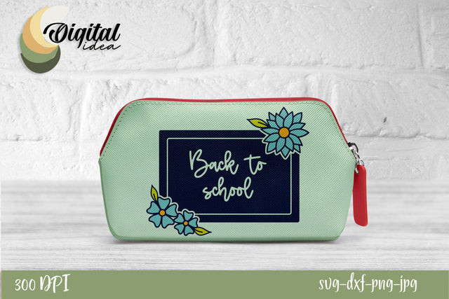 Blackboard "Back to School" | Bright Pencil Case for Kids | Cute Images for Stationaries SVG Evgenyia Guschina 
