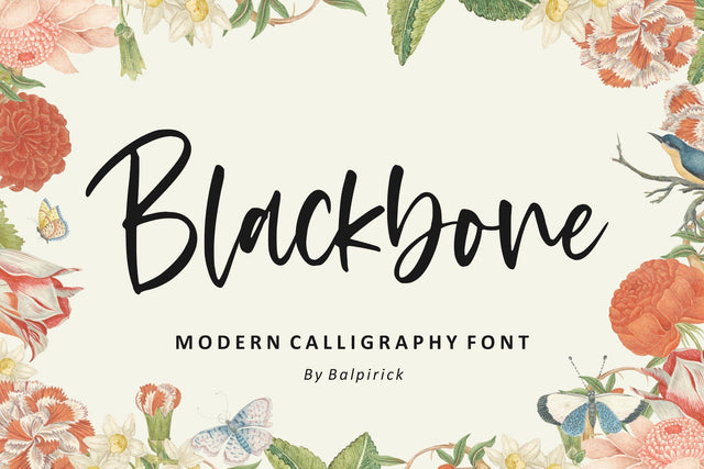 Blackbone Modern Calligraphy Font Font Balpirick 