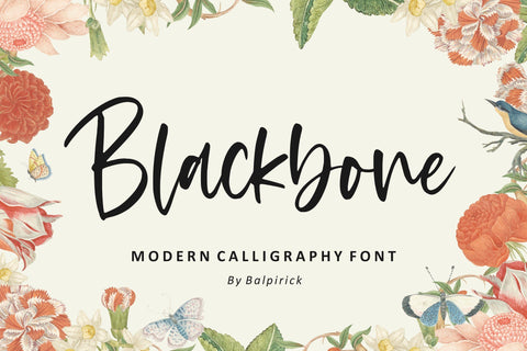 Blackbone Modern Calligraphy Font Font Balpirick 
