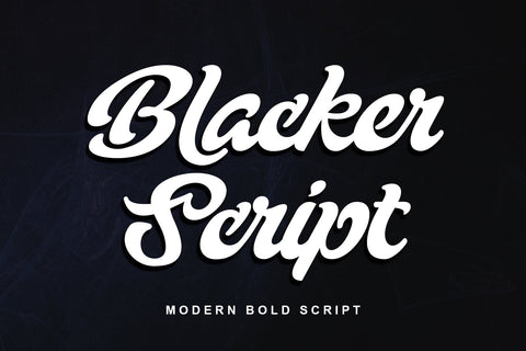 Blacker Script Font Letterara 