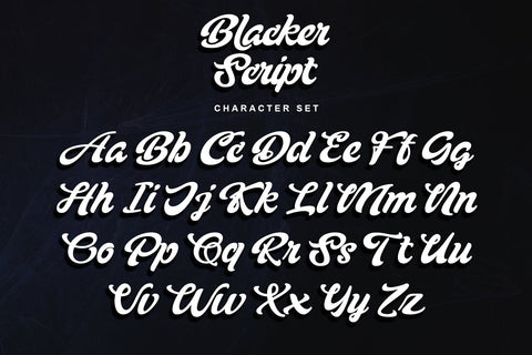 Blacker Script Font Letterara 