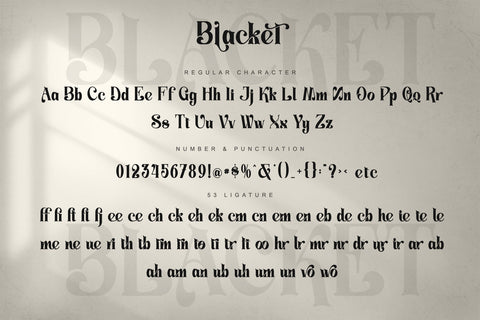 Blacket Font Letterara 