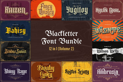 Blackletter Font Bundle Vol 2 Font StringLabs 