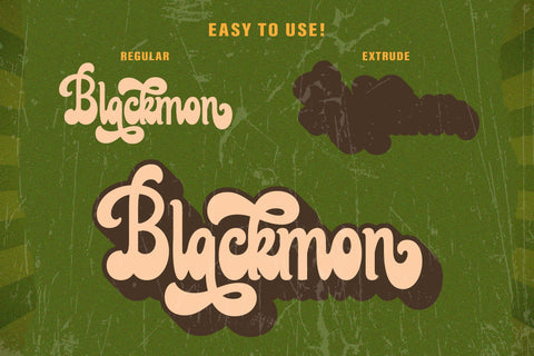 Blackmon - Retro and Bold Script Font ahweproject 
