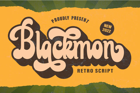 Blackmon - Retro and Bold Script Font ahweproject 