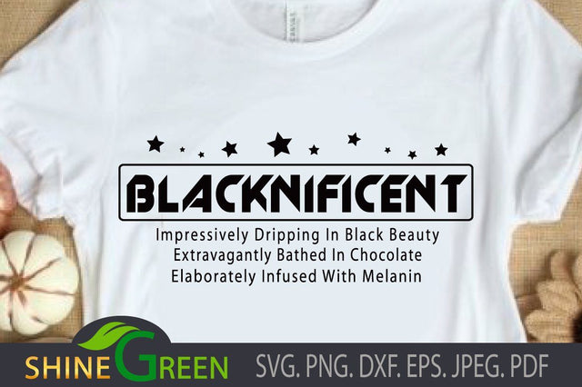 Blacknificent SVG - Black Girl, Afro Woman SVG Shine Green Art 