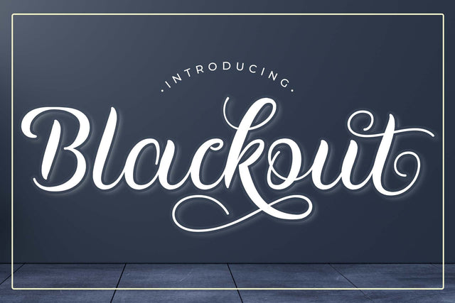 Blackout Font love script 