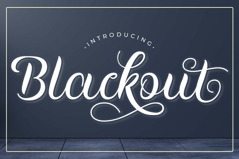 Blackout Font love script 