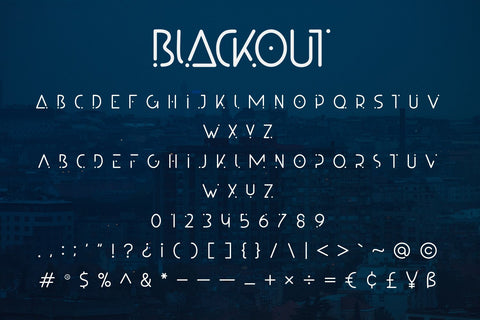 Blackout - Futuristic Display Font Font Alpaprana Studio 