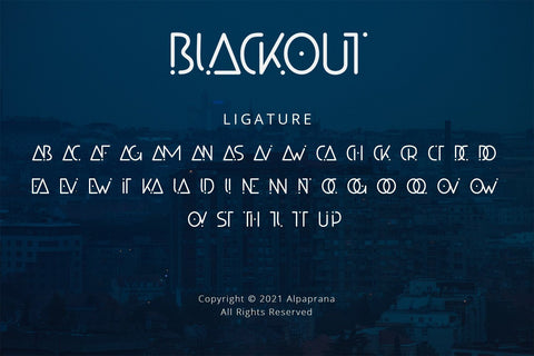 Blackout - Futuristic Display Font Font Alpaprana Studio 