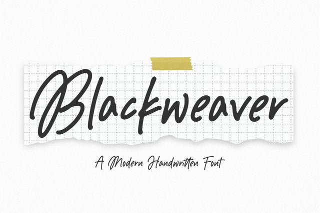 Blackweaver Modern Handwritten Font Font Balpirick 
