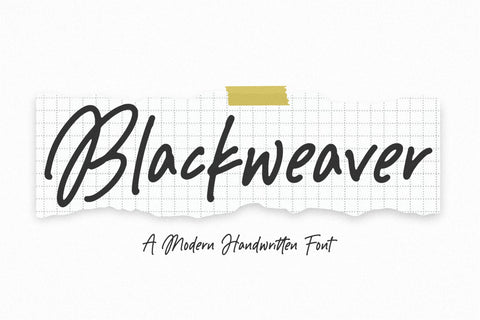 Blackweaver Modern Handwritten Font Font Balpirick 