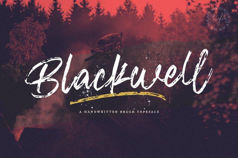 Blackwell - Textured Brush Font Font StringLabs 