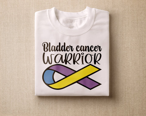 Bladder Cancer Awareness SVG Bundle, 22 Designs, Bladder Cancer Ribbon SVG, Yellow, Blue and Purple Cancer Ribbon SVG SVG HappyDesignStudio 
