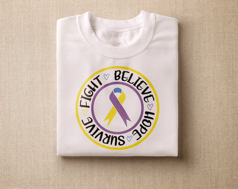 Bladder Cancer Awareness SVG Bundle, 22 Designs, Bladder Cancer Ribbon SVG, Yellow, Blue and Purple Cancer Ribbon SVG SVG HappyDesignStudio 