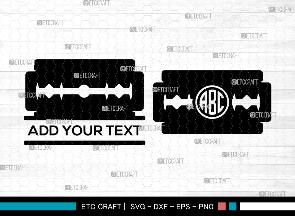 Blade Razor Monogram SVG, Barber Shop Svg, Straight Razor Svg, Barber ...