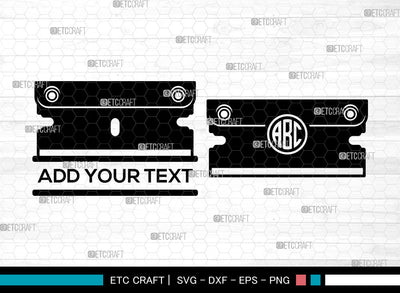 Blade Razor Monogram SVG, Barber Shop Svg, Straight Razor Svg, Barber Shaving Blade Svg, Razor Svg, Split Monogram Svg, Razor Blade Svg SVG ETC Craft 