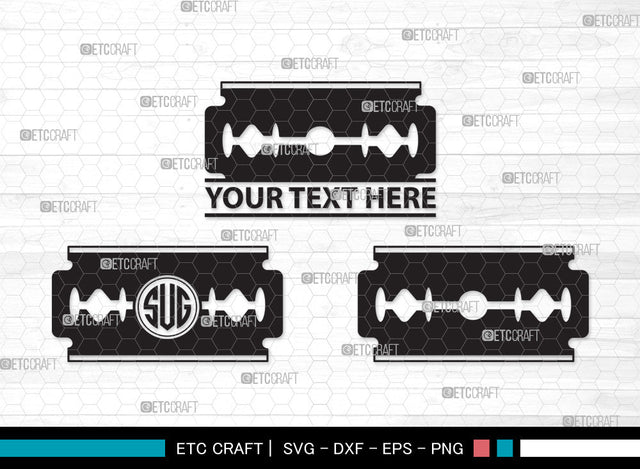 Blade Razor Monogram SVG | Blade Razor SVG | Blade Svg | Razor Svg | Shaving Svg | Blade Razor Monogram SVG ETC Craft 