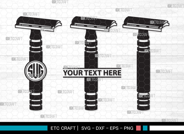 Blade Razor Monogram SVG | Blade Razor SVG | Blade Svg | Razor Svg | Shaving Svg | Blade Razor Monogram SVG ETC Craft 
