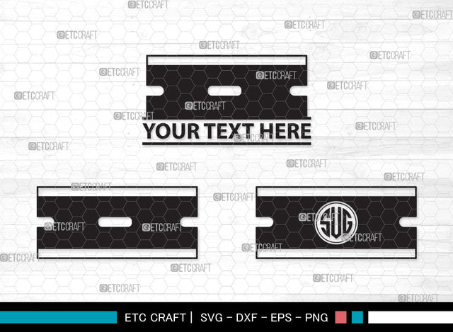 Blade Razor Monogram SVG | Blade Razor SVG | Blade Svg | Razor Svg | Shaving Svg | Blade Razor Monogram SVG ETC Craft 
