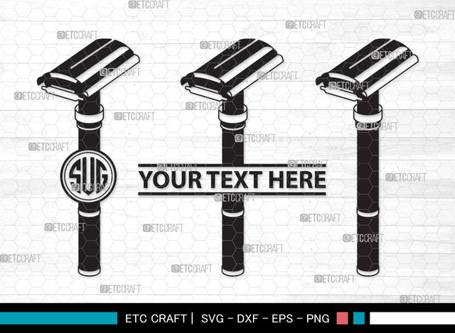 Blade Razor Monogram SVG | Blade Razor SVG | Blade Svg | Razor Svg | Shaving Svg | Blade Razor Monogram SVG ETC Craft 