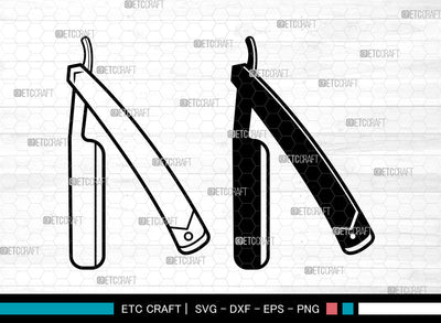 Blade Razor SVG, Barber Shop Svg, Straight Razor Svg, Barber Shaving Blade Svg, Razor Svg, Barber Tools Svg, Razor Blade Svg SVG ETC Craft 
