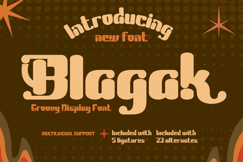 Blagak | Groovy Retro Font Font twinletter 