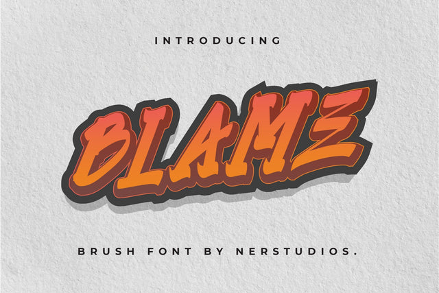Blame Brush Font Font nearzz 