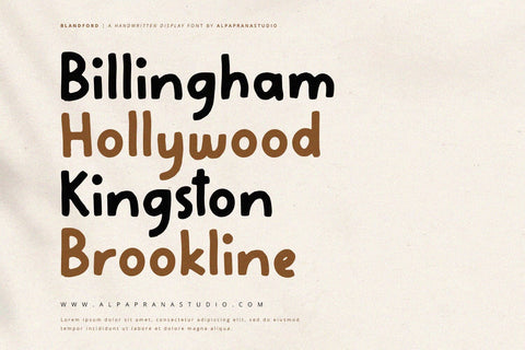 Blandford - Handwritten Font Font Alpaprana Studio 