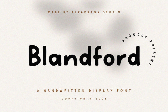 Blandford - Handwritten Font Font Alpaprana Studio 