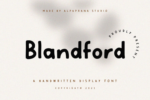 Blandford - Handwritten Font Font Alpaprana Studio 