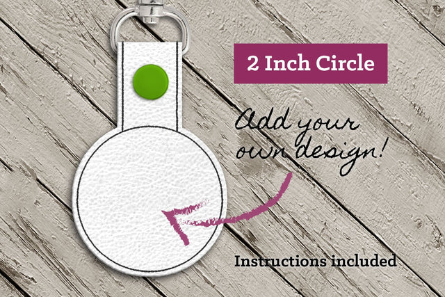 Blank Circle ITH Key Fob Embroidery Embroidery/Applique DESIGNS Designed by Geeks 
