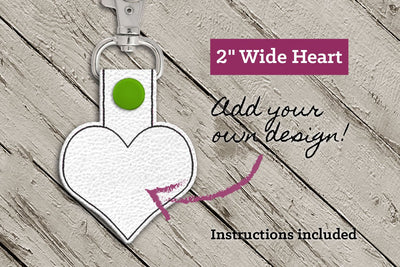 Blank Heart ITH Key Fob Embroidery Embroidery/Applique DESIGNS Designed by Geeks 