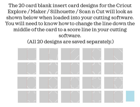 Blank insert card designs SVG Digital Gems 