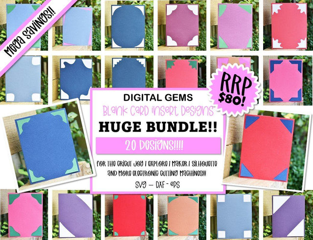 Blank insert card designs SVG Digital Gems 