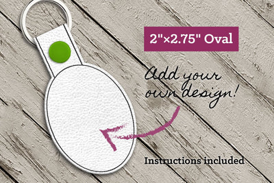 Blank Oval ITH Key Fob Embroidery Embroidery/Applique DESIGNS Designed by Geeks 