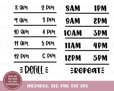 blank water bottle tracker svgs, blank water tracker svg, blank water tracker svg, water bottle tracker clipart, blank drink your water svg, SVG WildOakSVG 