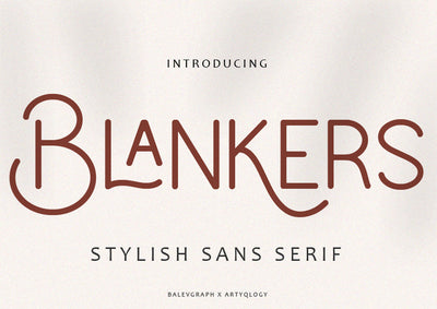 Blankers A Stylish & Elegant Font Font Balevgraph Studio 