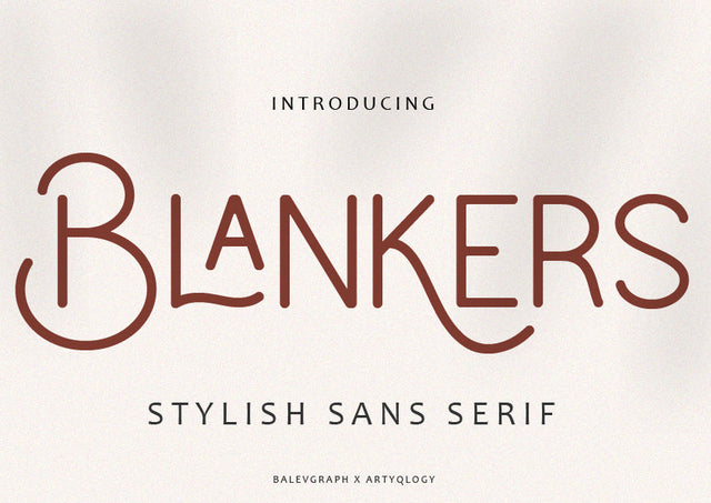 Blankers A Stylish & Elegant Font Font Balevgraph Studio 