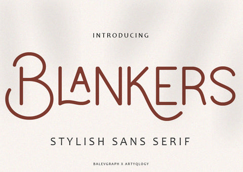 Blankers A Stylish & Elegant Font Font Balevgraph Studio 