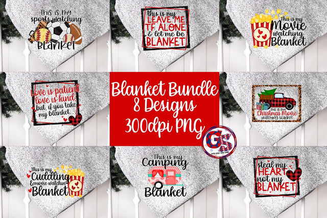 Blanket Design Bundle PNG-Christmas PNG Camping PNG Movie PNG Sublimation Greedy Stitches 
