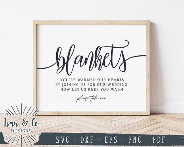 Blankets Wedding SVG Files | Winter Wedding Sign | Wedding Blanket Favors | Commercial Use | Cricut | Silhouette | Cut Files (1060595341) SVG Ivan & Co. Designs 