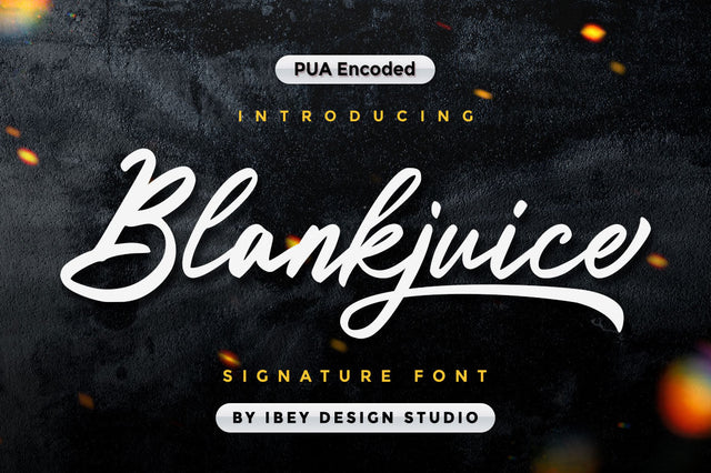 Blankjuice - Signature Font Font Ibey Design 