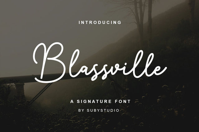 Blassville - Handwritten Font Font Suby Studio 
