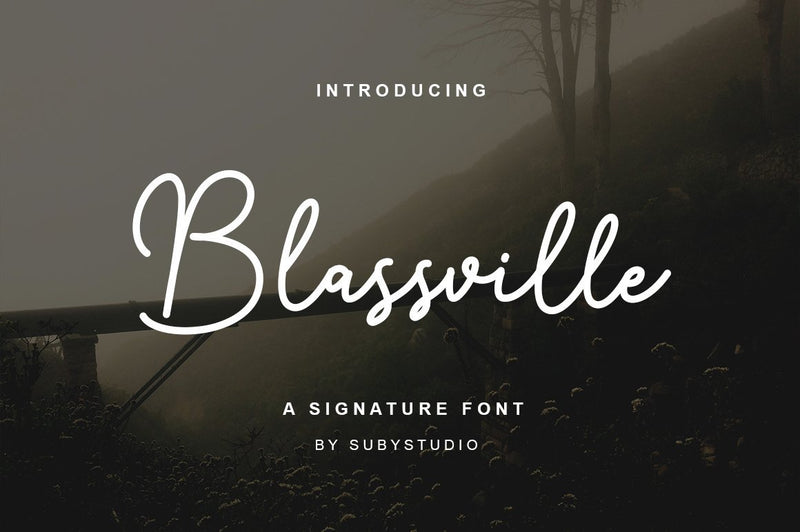 Blassville - Handwritten Font Font Suby Studio 