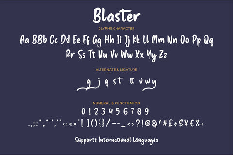 Blaster Font twinletter 