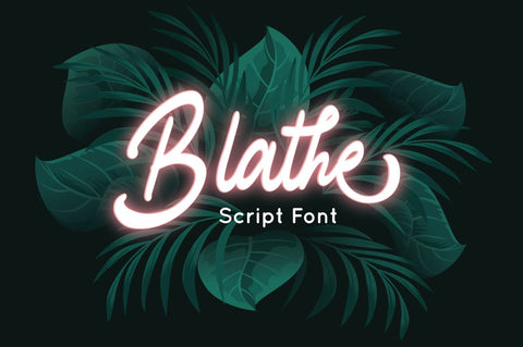 Blathe - Script Font Font Attype studio 