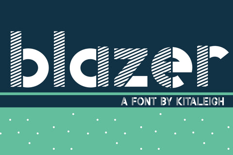 Blazer | A Fun Stripe Font Font Kitaleigh 